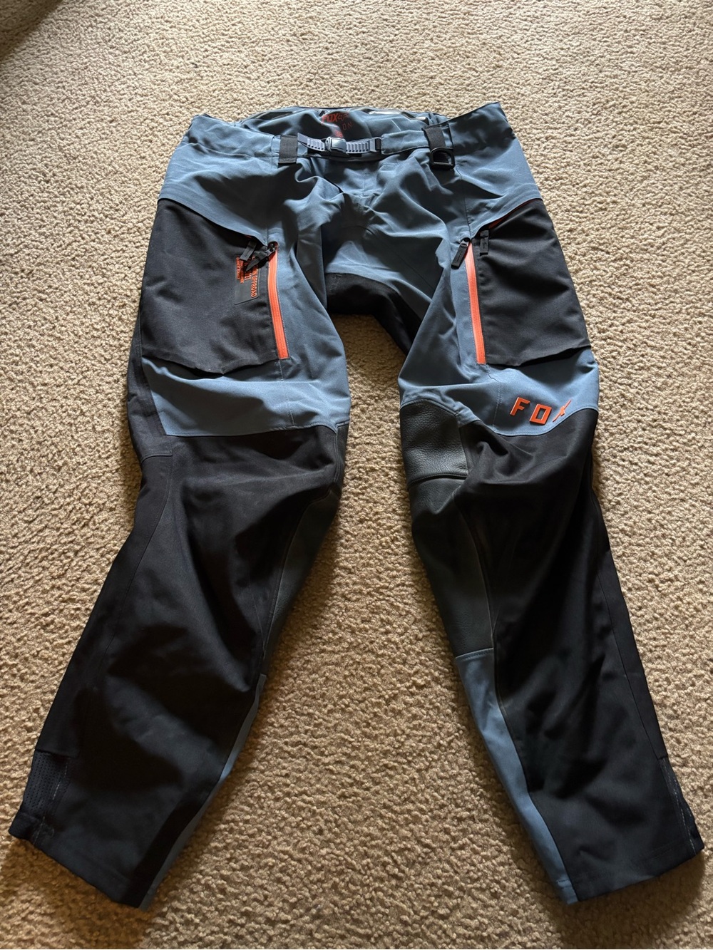 Fox Racing Mens Legion MX Motocross Pants - Blue Steel/Black/Orange - 38